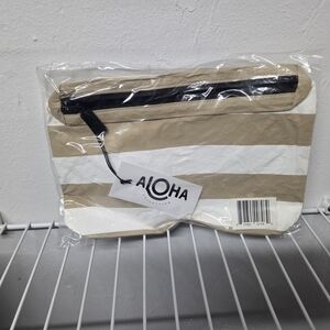 ALOHA Collection Beige and White Pouch